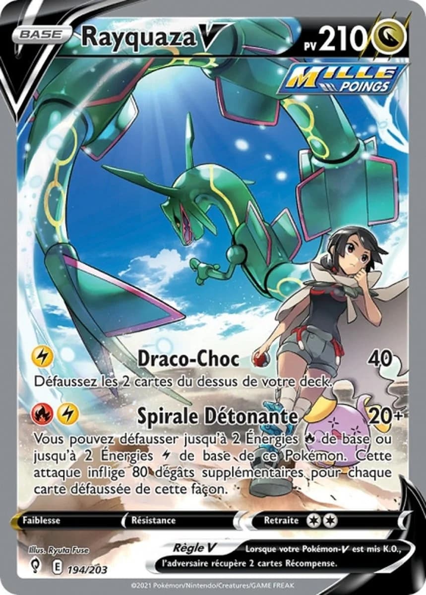 Carte Pokémon Rayquaza-V — Évolution Céleste
