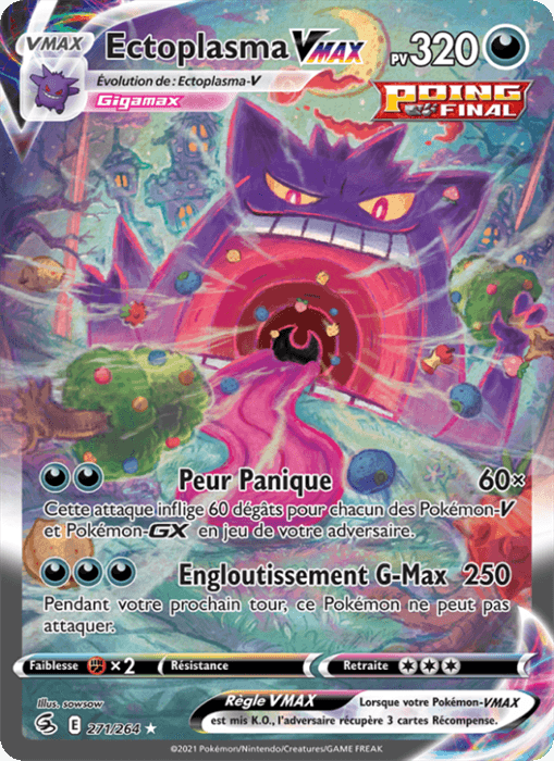 Carte Pokémon Ectoplasma-VMAX — Poing de Fusion