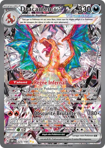 Carte Pokémon Dracaufeu-ex — Flammes Obsidiennes