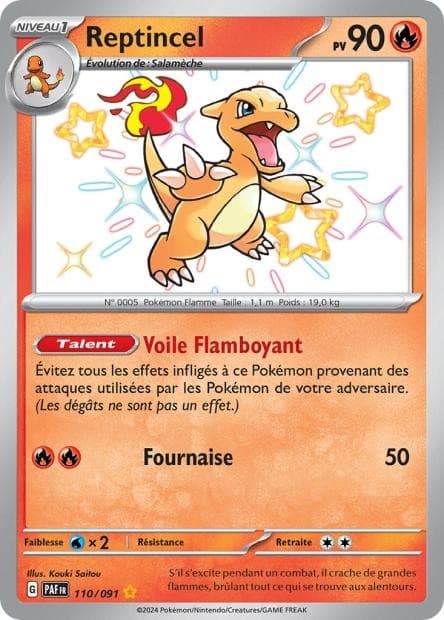 Carte Pokémon Reptincel — Destinées de Paldea