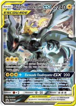 Carte Pokémon Pikachu et Zekrom-GX — Promo SM